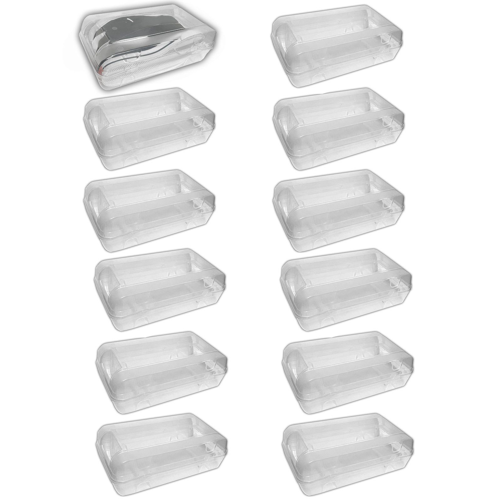 HAC24 Schuhbox Schuhorganizer Schuhe Aufbewahrungsbox Box (12 St), Transparent Stapelbar 32x17x10 cm