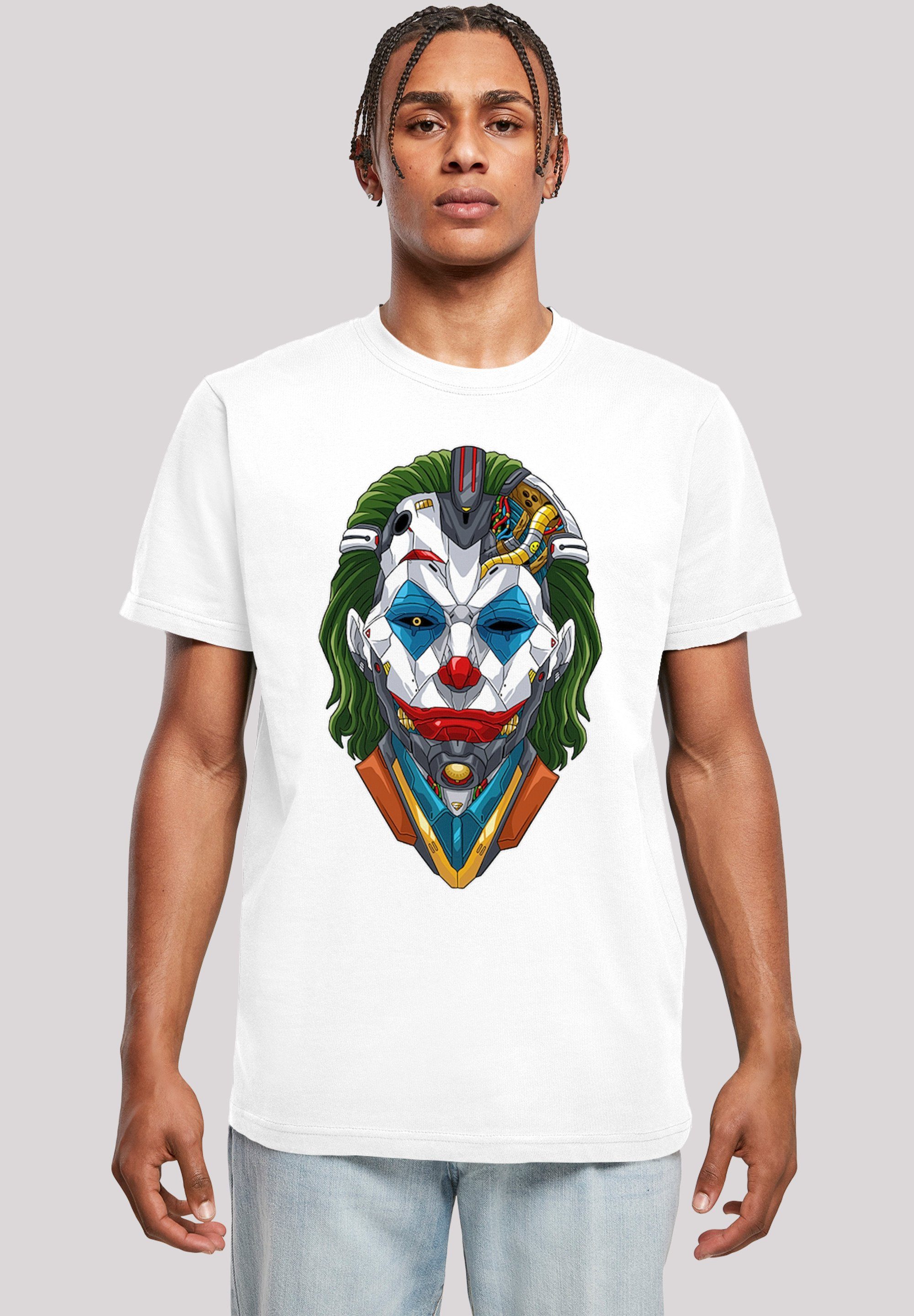 F4NT4STIC T-Shirt Cyberpunk Joker Print weiß