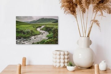 OneMillionCanvasses® Leinwandbild Fluss in Schottland, (1 St), Wandbild Leinwandbilder, Aufhängefertig, Wanddeko, 30x20 cm