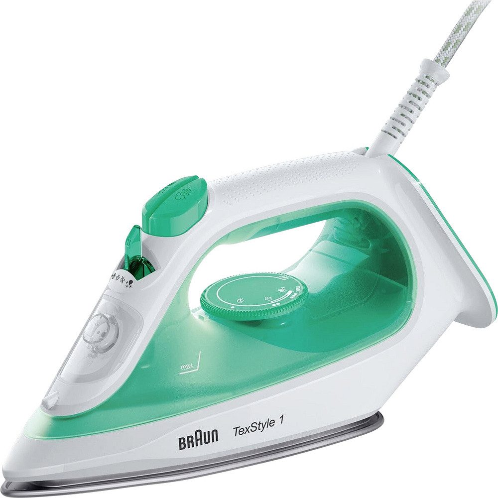 Braun Dampfbügeleisen Braun SI104OGR Dampfbügeleisen Grün, Weiß 2000 W, 2000.00 W