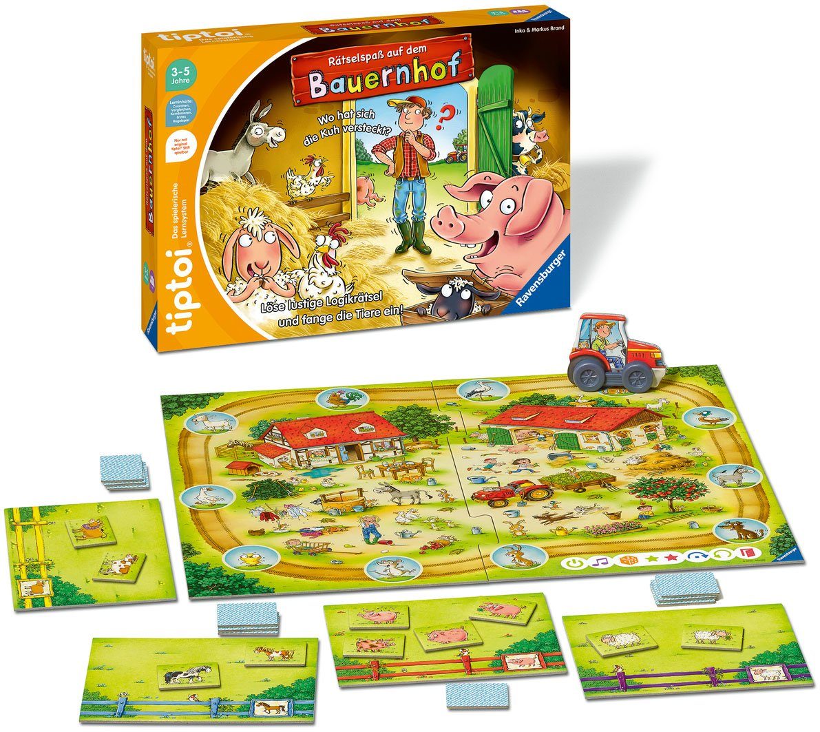 Ravensburger Spiel, tiptoi® Rätselspaß auf dem Bauernhof, Made in Europe, FSC® - schützt Wald - weltweit