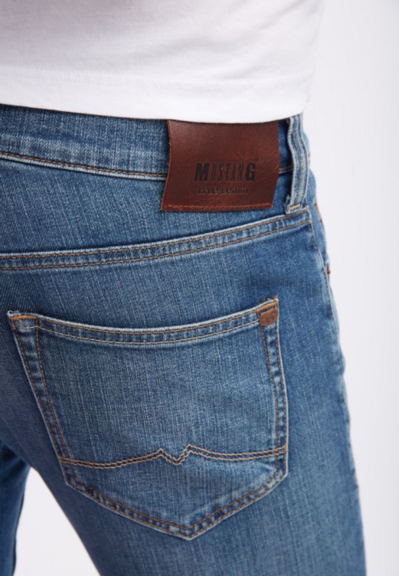 Oregon Slim(3116-5111) MUSTANG Dark 5-Pocket-Jeans used (583) scratches