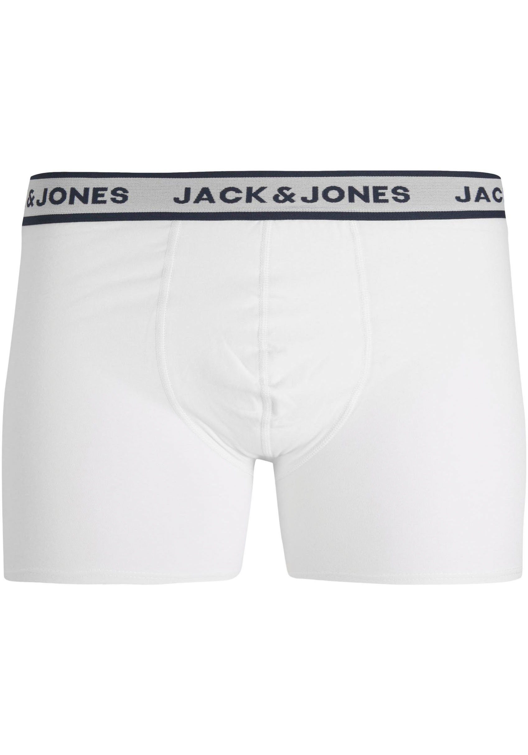 Jack & Jones Boxershorts JACSOLID Grey BRIEFS Melange 3-St) PACK 3 Light BOXER NOOS (Packung