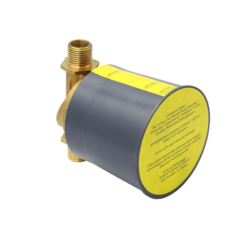 Wassergeräte Kaltwasserzähler Unterputzgehäuse 1/2" 15mm 110mm