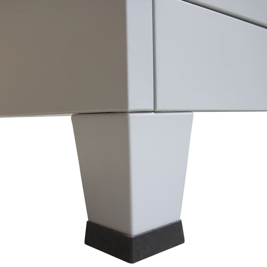 Grau Büroschrank mit (1-St) Aktenschrank Stahl vidaXL 90x40x180 cm 2 Türen