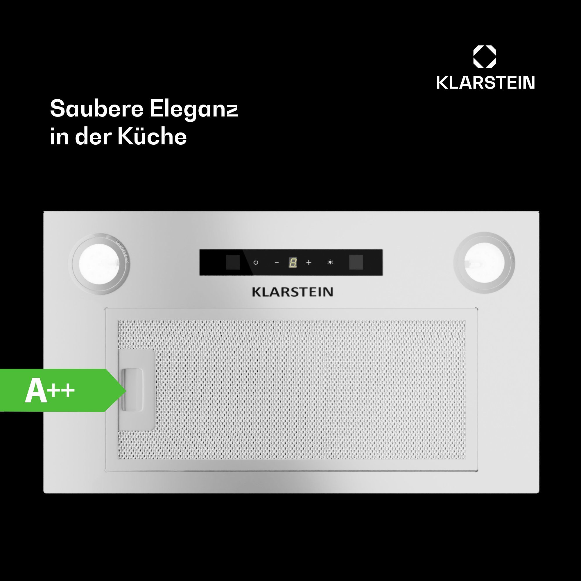 Klarstein Deckenhaube Paolo Paolo, Dunstabzugshaube Einbau 52 cm 439 m³/h LED Touch A++