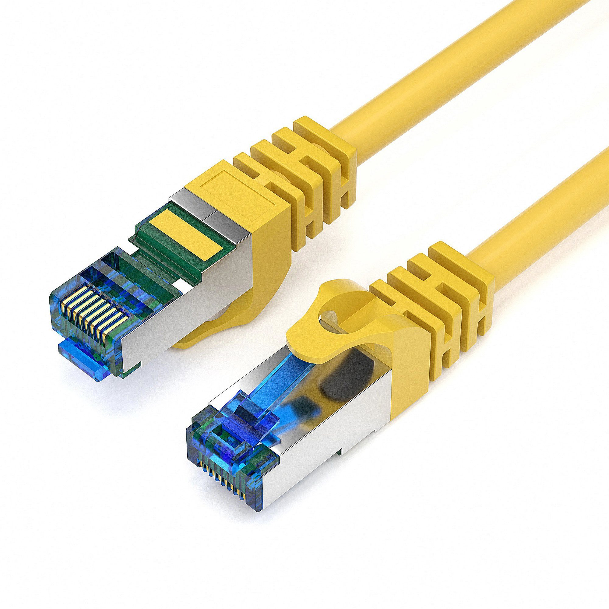 JAMEGA CAT 7 Patchkabel Ethernet RJ45 Netzwerkkabel Rohkabel LAN Kabel LAN-Kabel, CAT.7, RJ-45 Stecker (Ethernet) (200 cm) von JAMEGA