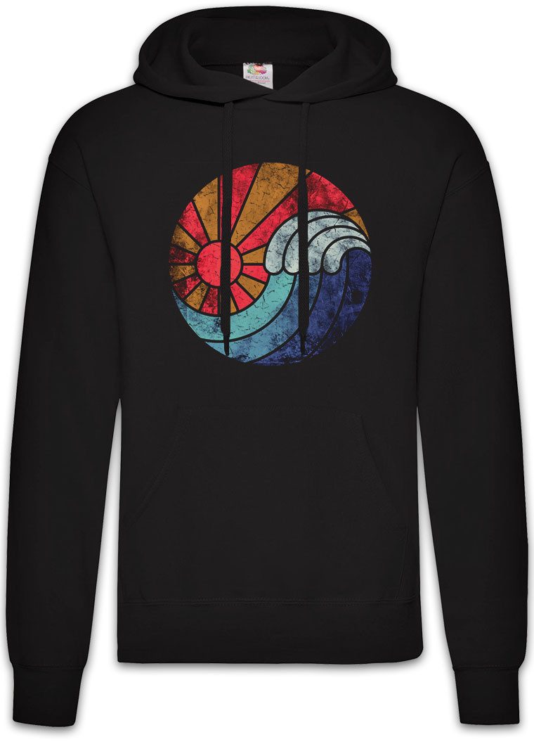 Hoodie Fire Water Yin Yang Herren Hoodie Feuer Wasser Esoterik Yin-Yang Logo