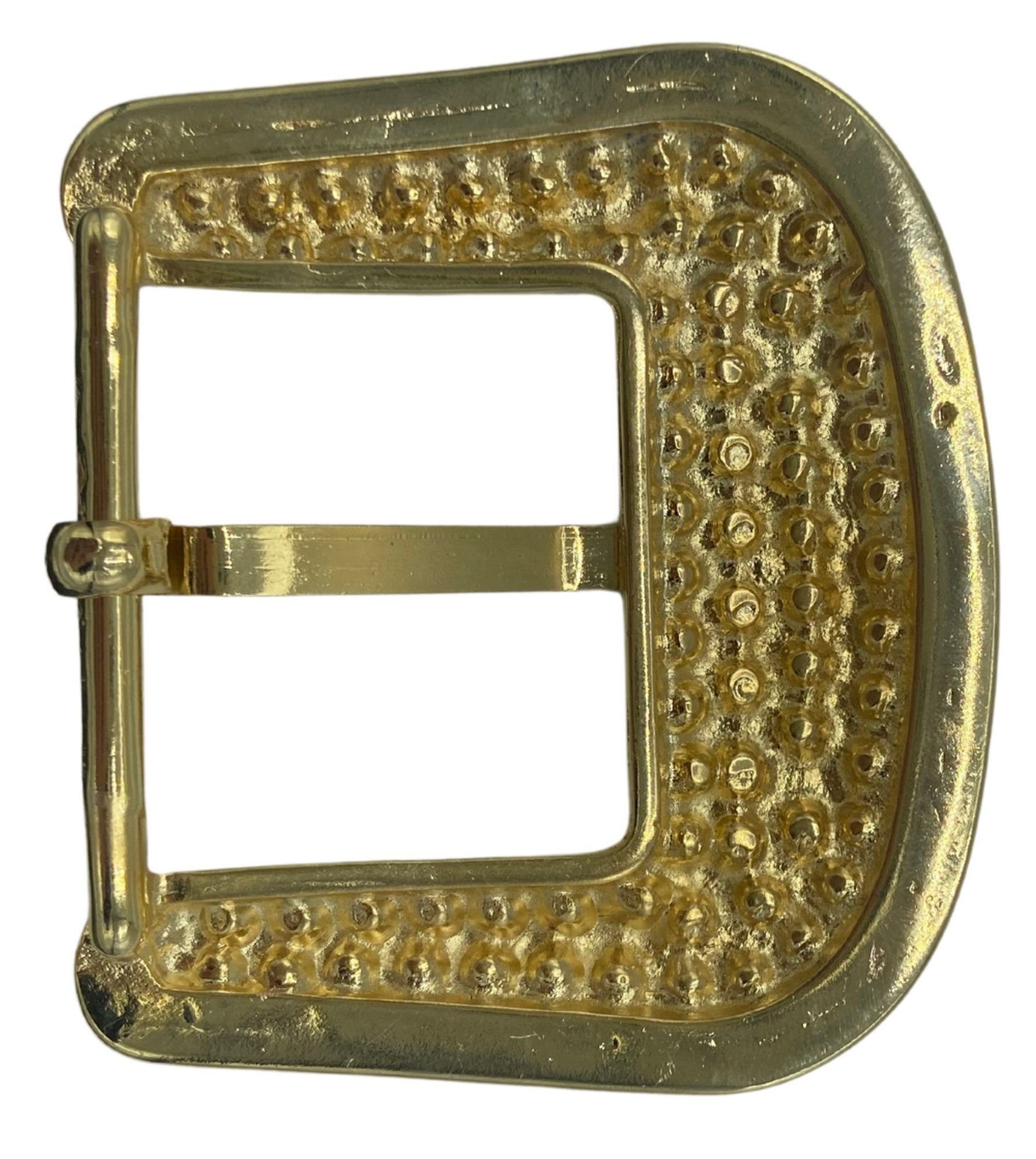für Gürtelschnalle gold vollbesetzt 18636 4 FRONHOFER Damen mit Strasssteinen, Gürtelschnalle cm