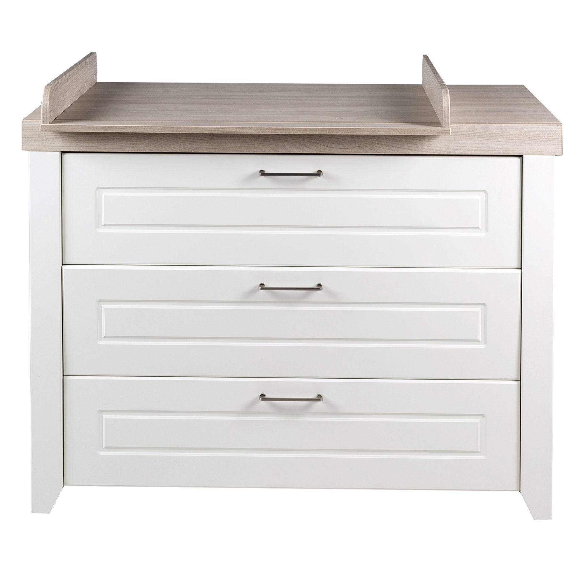 roba® Wickelkommode Felicia, Wickeltisch mit abnehmbarem Ansatz - 3 Schubladen - Landhausstil