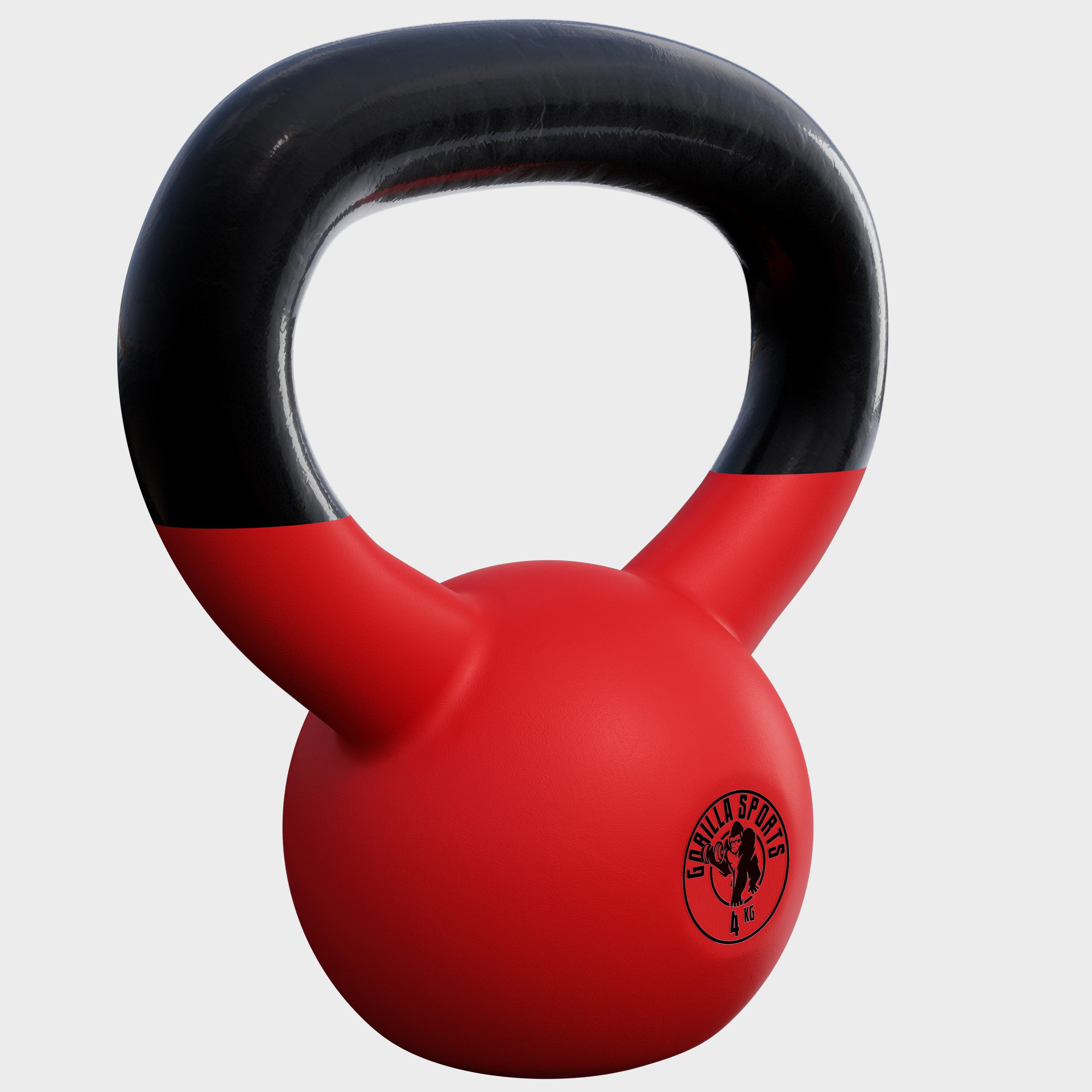 GORILLA SPORTS Kettlebell 2 - 32 kg, Gusseisen Kugelhantel mit Neoprenbeschichtung, Kraftraining