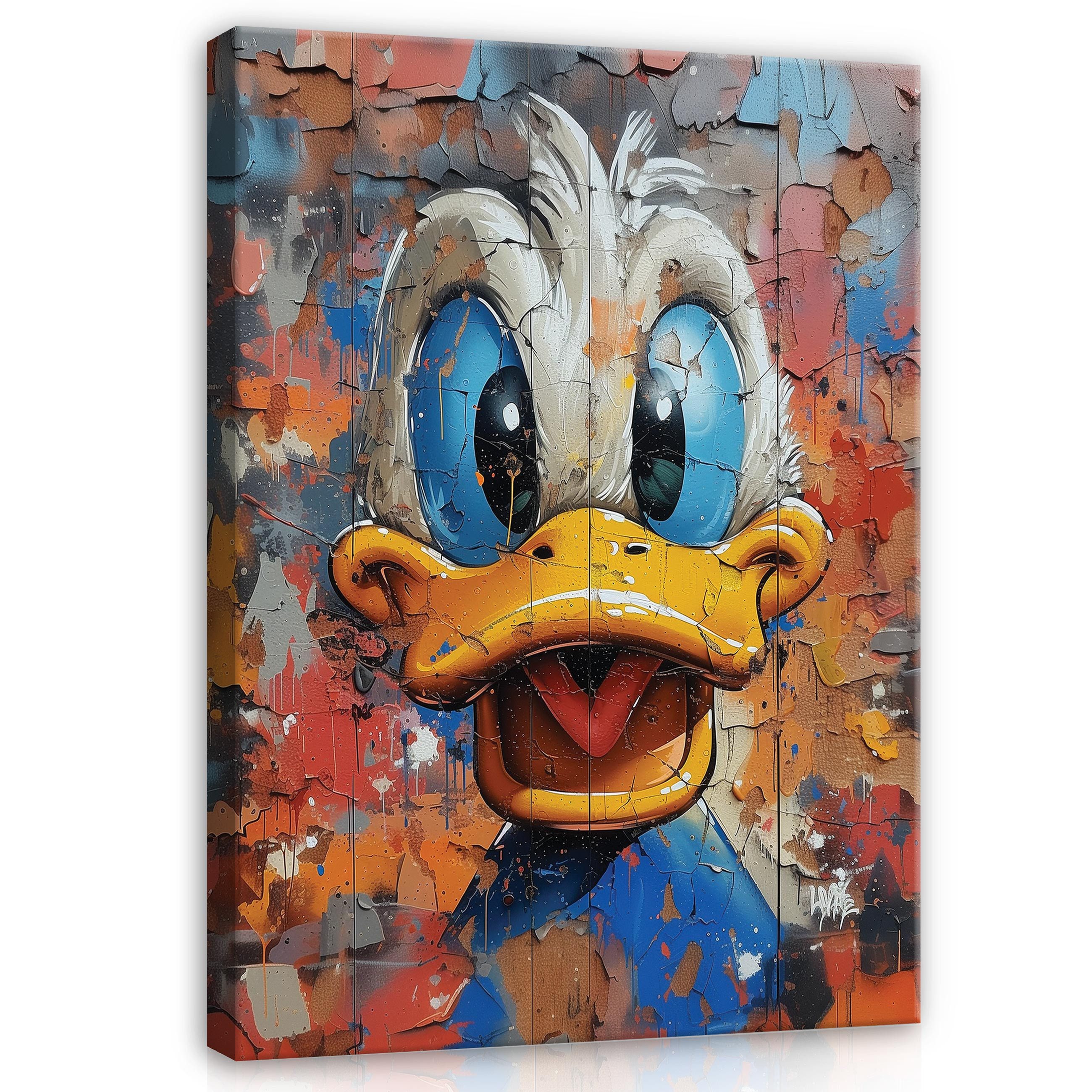 Wallarena Leinwandbild Ente Kinderzimmer Graffiti Kunst günstig online kaufen