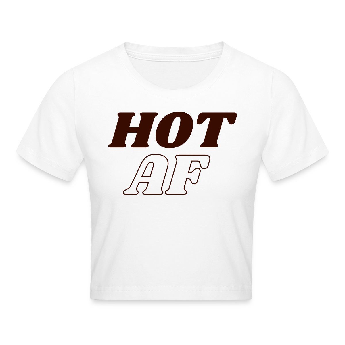 Spreadshirt T-Shirt Hot AF Y2K Feminismus Selflove Print Crop Top (1-tlg)