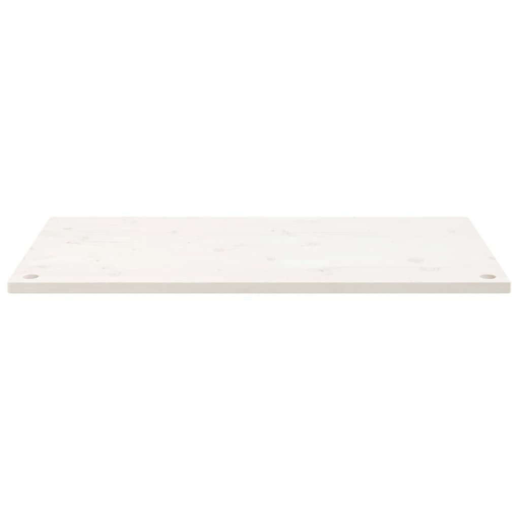 vidaXL Schreibtischplatte Schreibtischplatte Weiß 110x55x2,5 cm Massivholz Kiefer