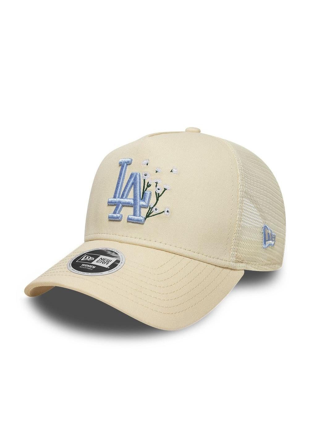 Baseball Cap Los Angeles Dodgers New Era MLB Floral Women Trucker Cap Beige