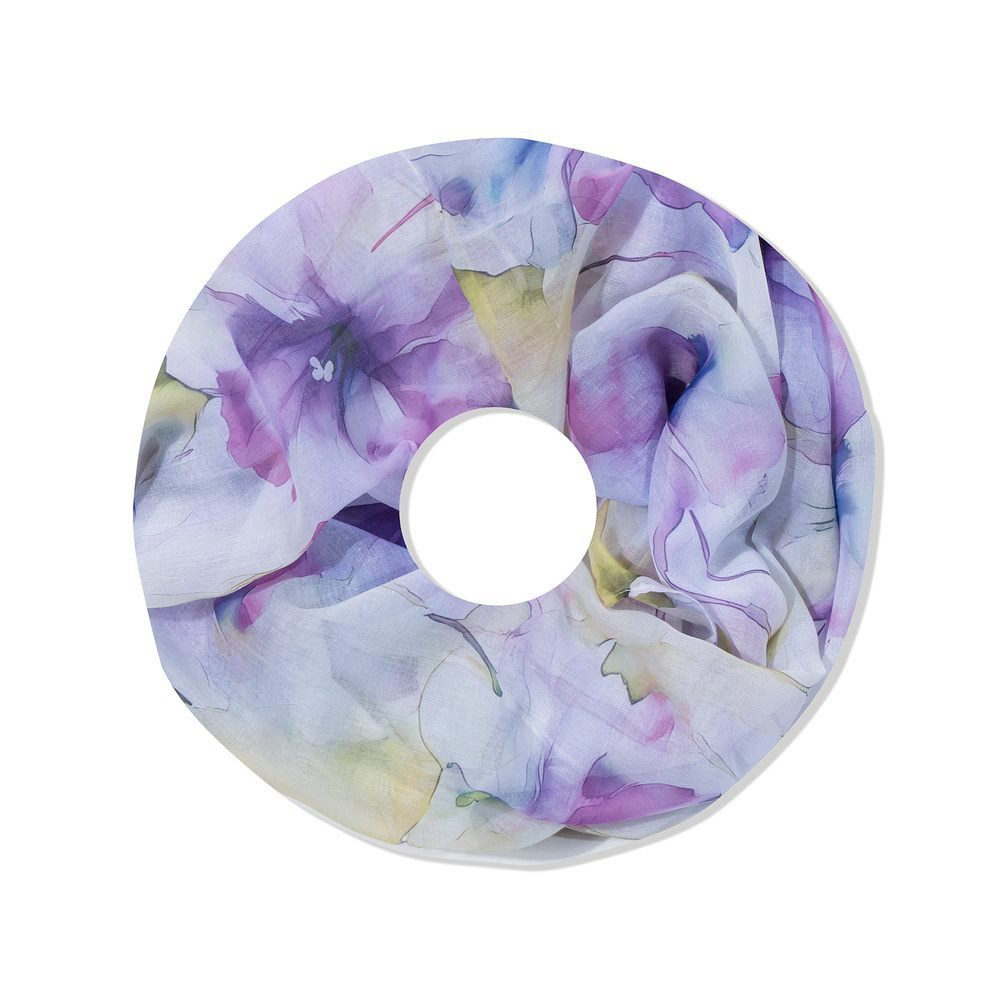 Loop Damen Schal mit Blumen-Muster Weich aus 100% Viskose