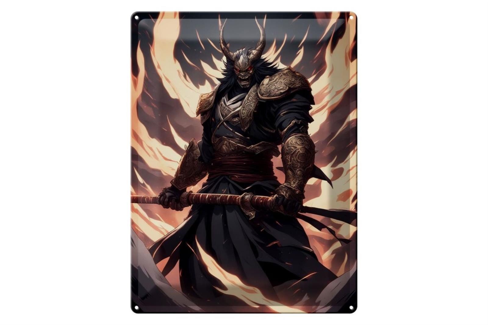 Femer GmbH Metallschild 30x40cm Japanischer Kampf Mentor der Xint, (1 St), gewölbte Oberfläche, abgerundete Ecken, umgeschlagene Kanten