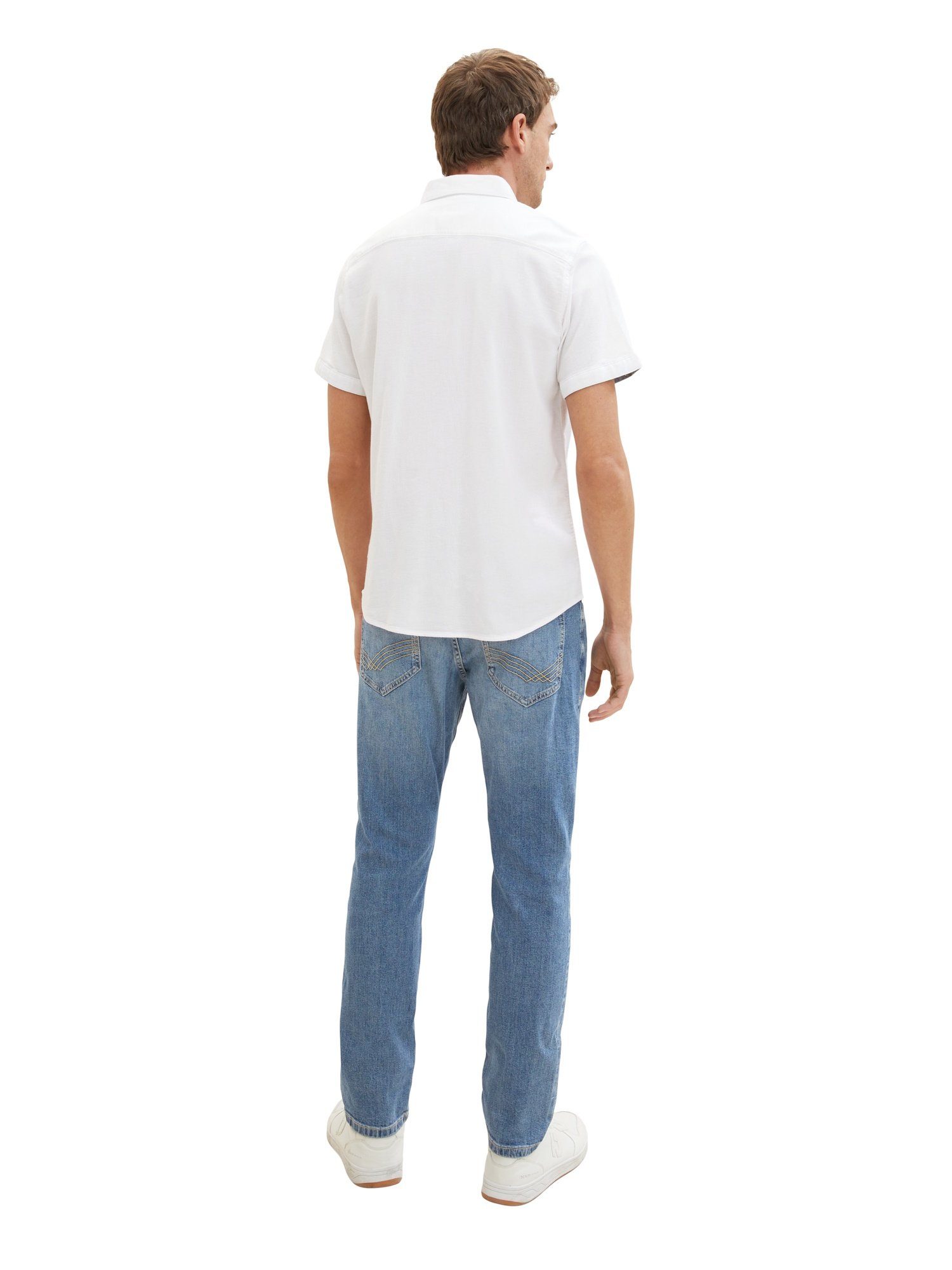 TOM TAILOR 5-Pocket-Jeans Jeans Josh Five-Pocket-Style lange Hose Slim Fit (1-tlg) hellblau