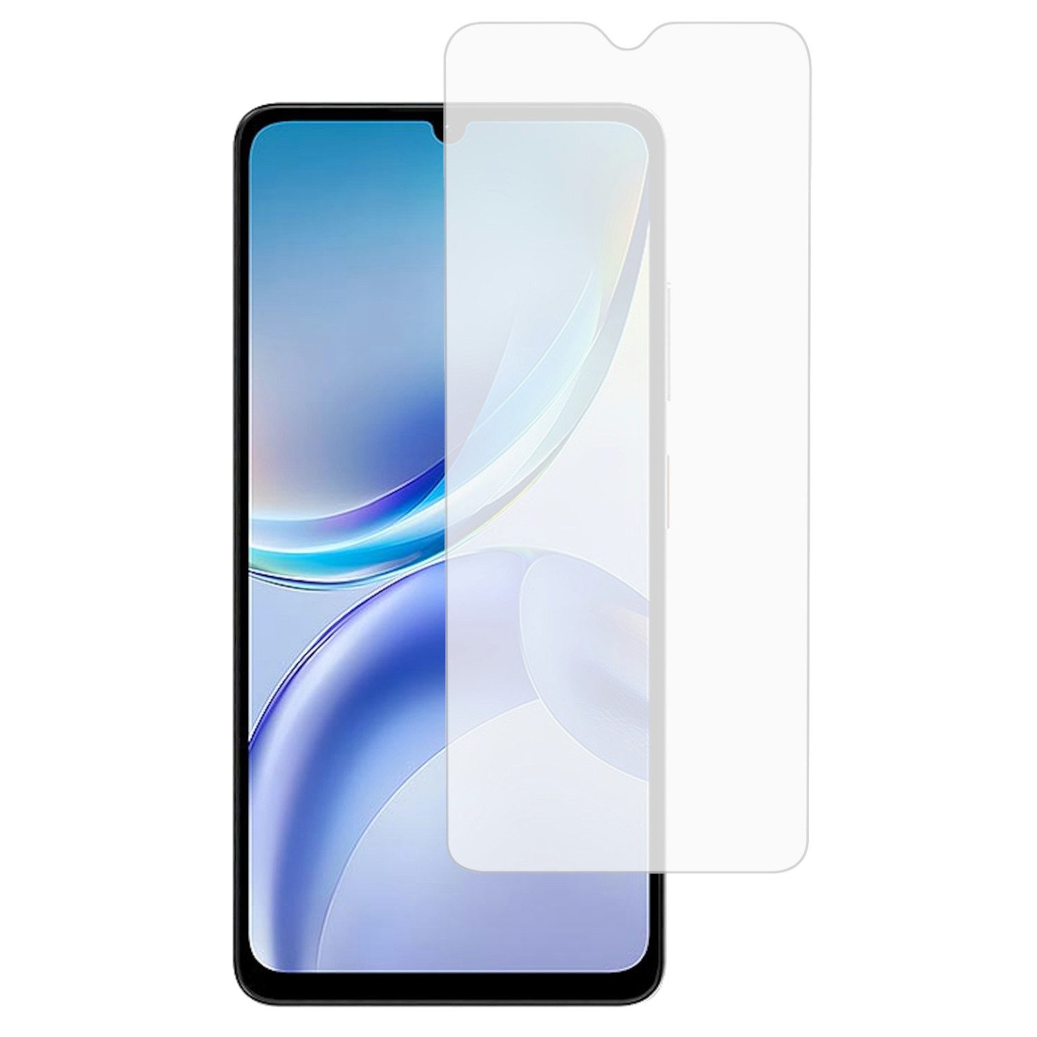 Wigento Handyhülle Für ZTE Blade A36 Silikon TPU Schutz Hülle Schwarz + 9H Hart Glas, Produktset TPU Hülle mit Hart Glas