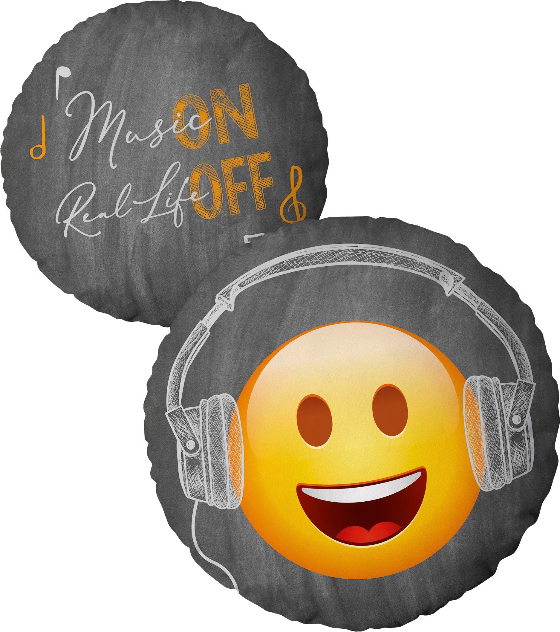 Kissen Emot!x Music   ¦ mehrfarbig ¦ Maße (cm): B: 40 H: 1 Dekokissen & Dec günstig online kaufen