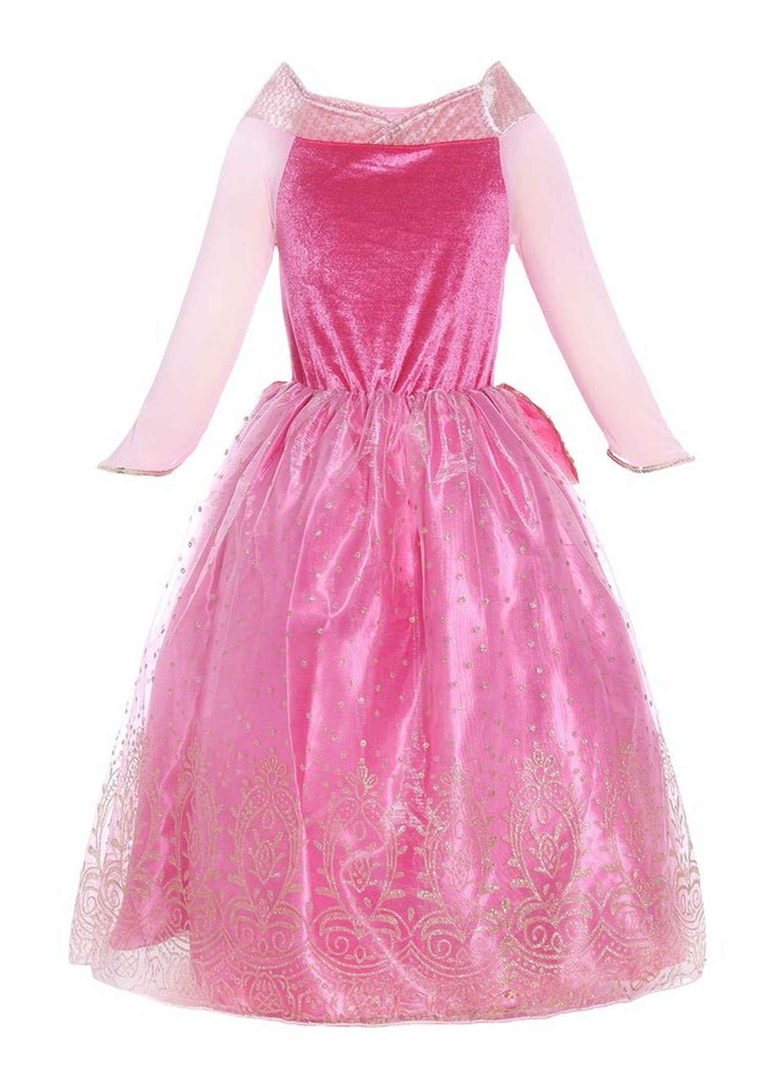 Katara Prinzessin-Kostüm Märchenkleid Kinderkostüm Aurora für Mädchen rosa