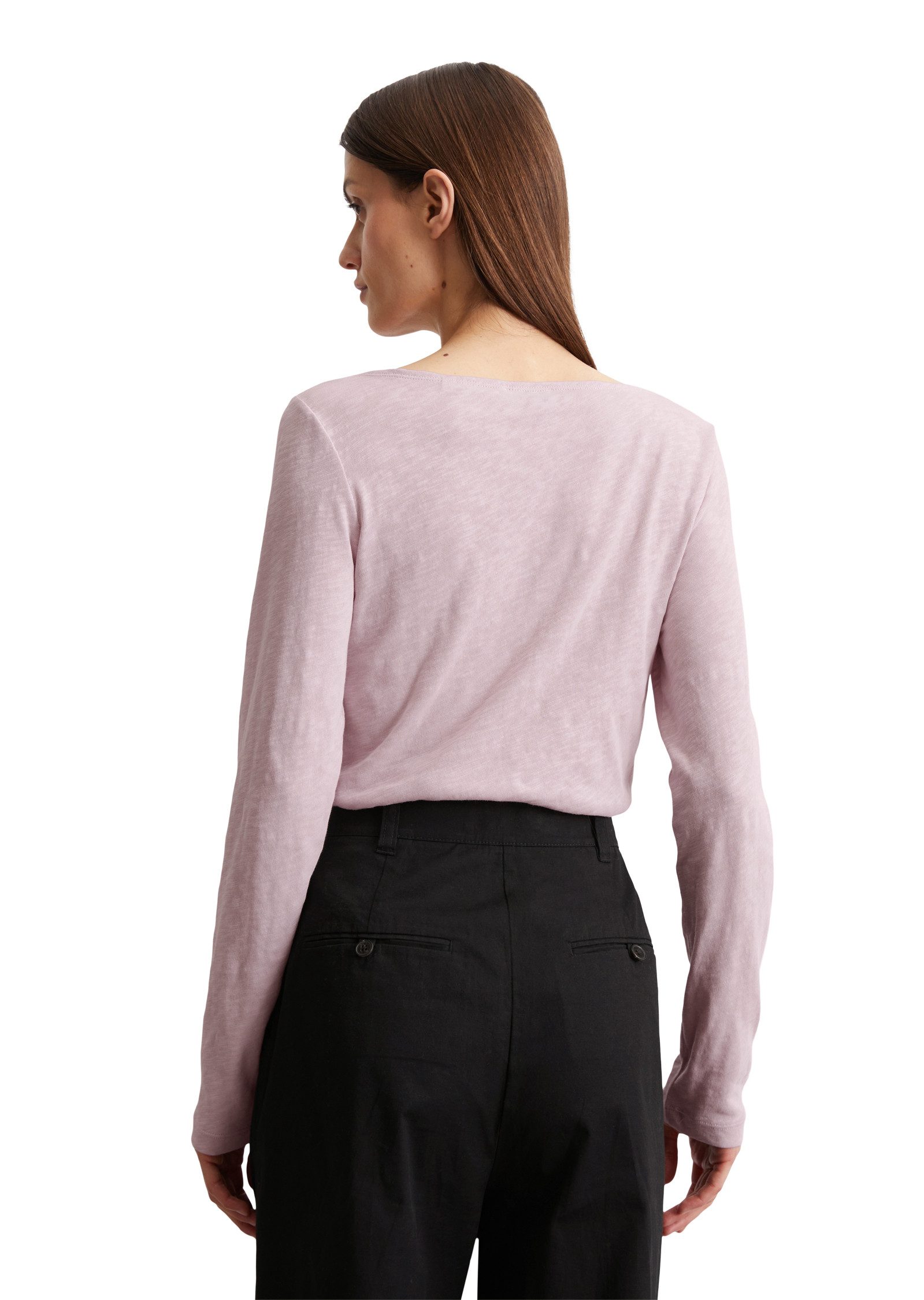 Marc O'Polo Langarmshirt mit Flammgarn-Struktur günstig online kaufen