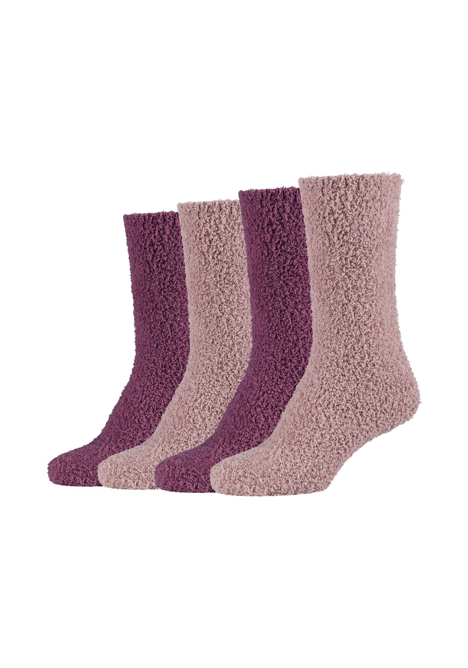 Socken Damen Kuschelsocken Camano Socken Flauschig Cosy damson Lang Warm