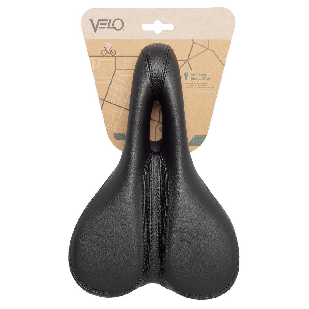 Velo Fahrradsattel VELO Basic Deep Channel Touringsattel - O-Zone Ausschnitt, Arc Tech Fe
