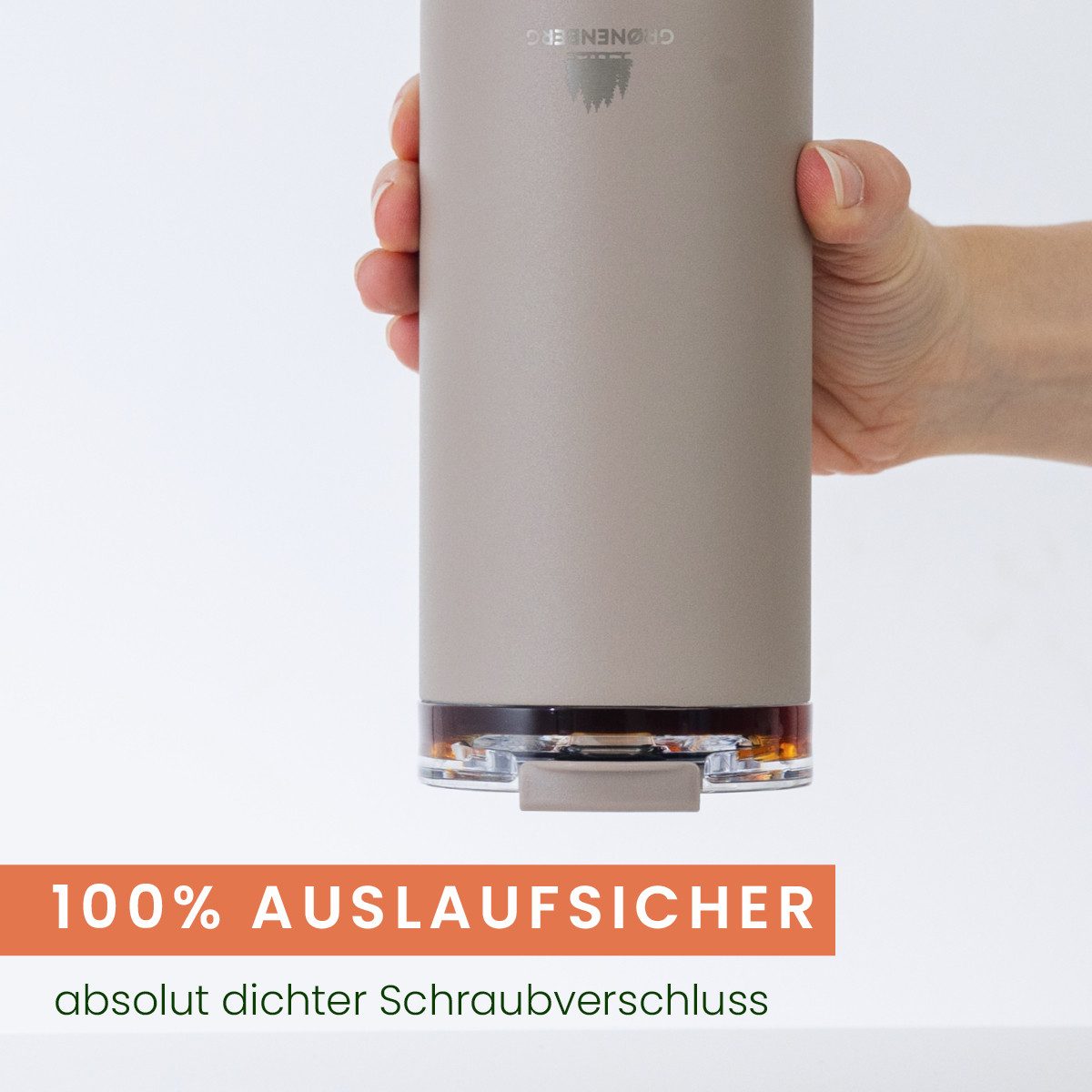 GRØNENBERG Thermobecher Kaffeebecher to go 440ml, 100% Auslaufsicher, Hält mind. 4 h warm, Rutschfest
