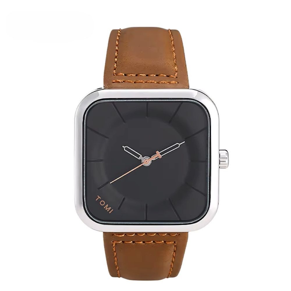 Tidy Quarzuhr TOMI Herrenuhr Minimalistische Quadrat-Designuhr mit 6 Farben