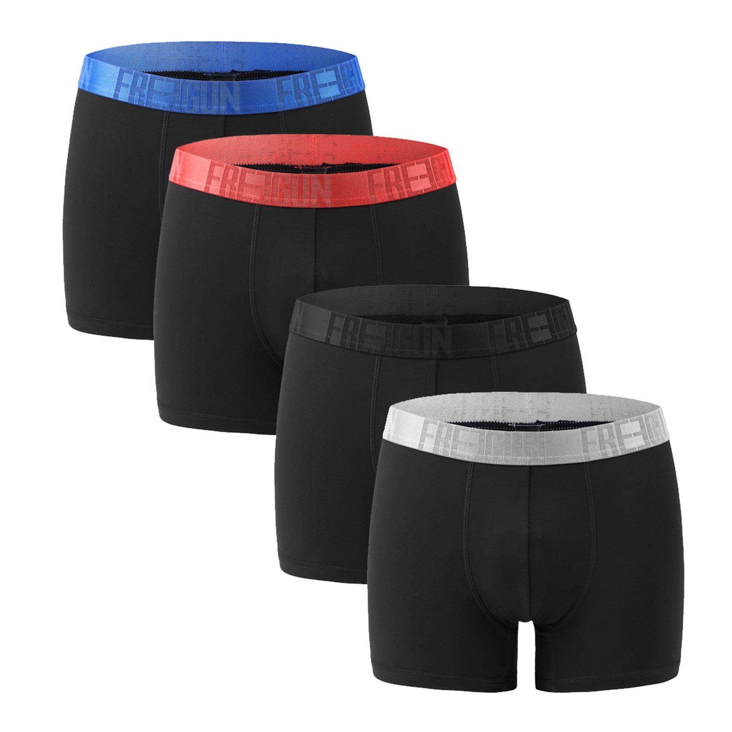 Freegun Boxershorts Freegun Men Bambou Boxer Pack x4 (4-St) günstig online kaufen