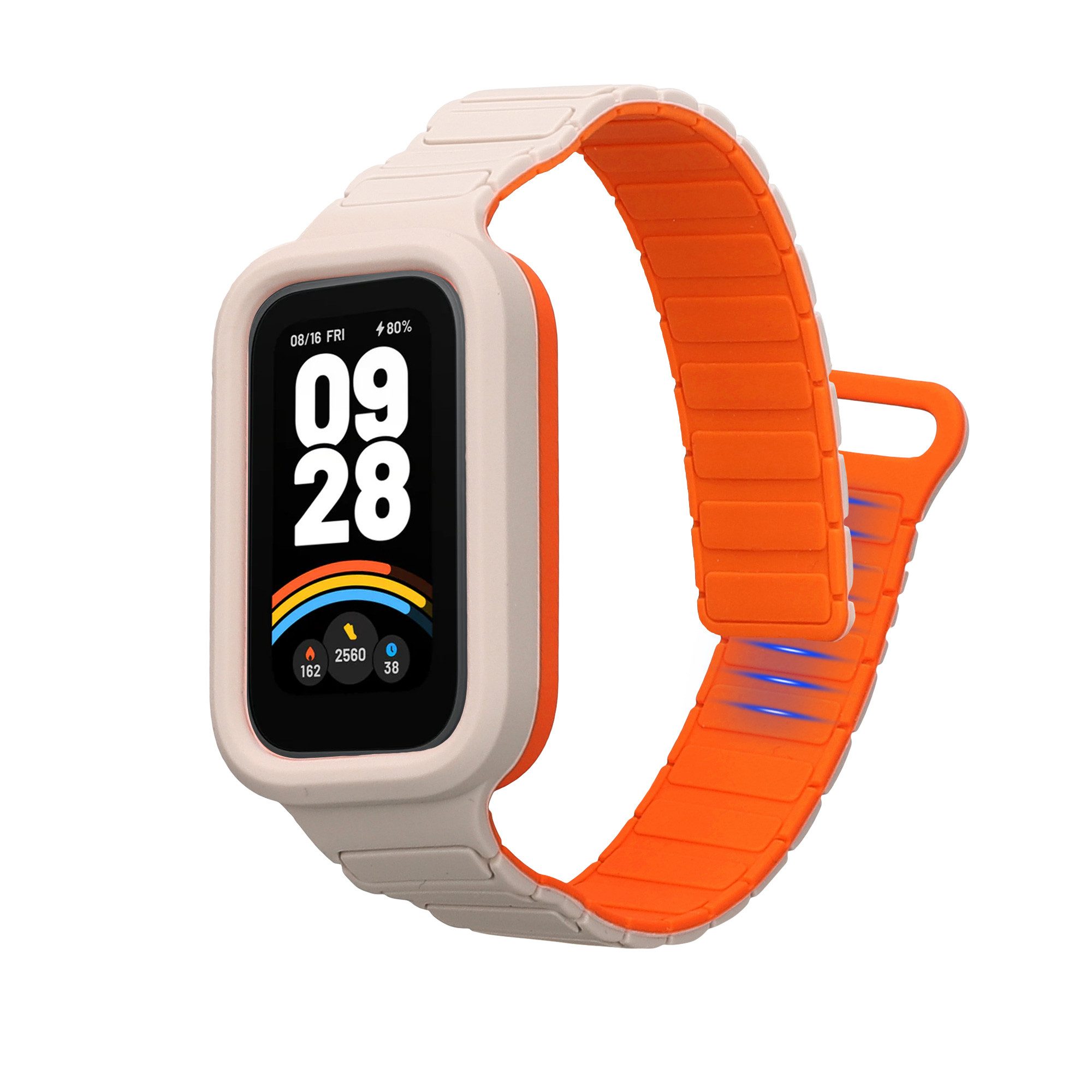 kwmobile Ersatzarmband für Xiaomi Redmi Band 3 / Smart Band 9 Active Armband Smartwatch, 1-tlg., Fitnesstracker Silikon Band mit Magnetverschluss