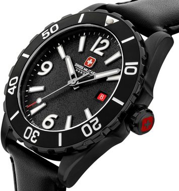 Swiss Military Hanowa Quarzuhr CARBON PEAK, SMWGB0000230, Armbanduhr, Herrenuhr, Schweizer Uhr, Swiss Made, Datum, Saphirglas