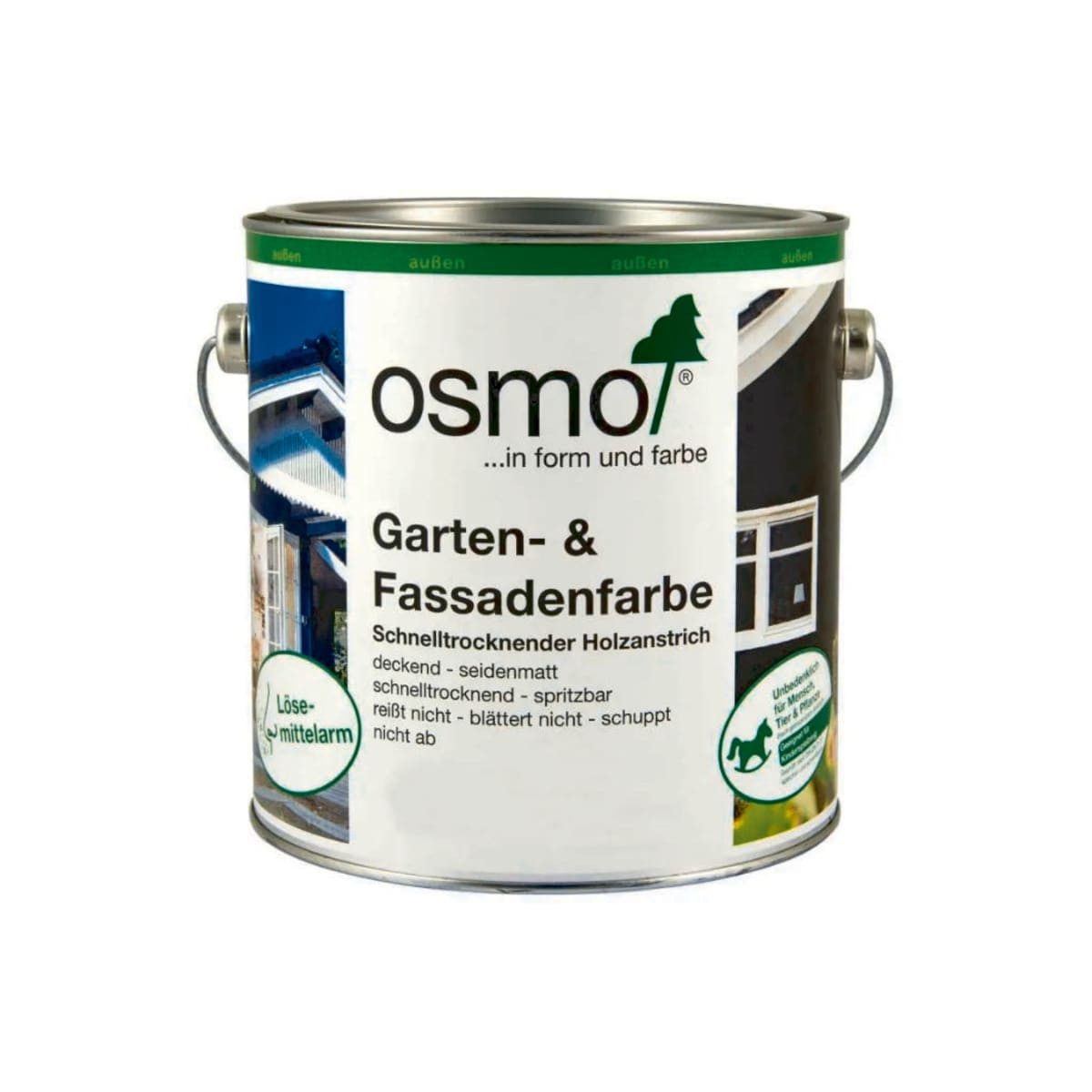 osmo Wetterschutzfarbe Garten- und Fassadenfarbe RAL 1003 Signalgelb
