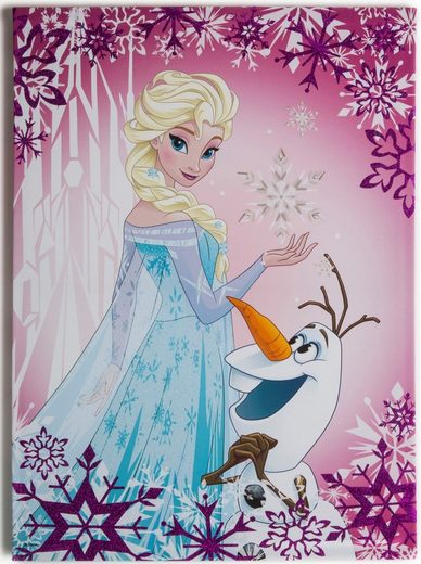 Disney Leinwandbild »Frozen Elsa & Olaf«, (1 Stück)