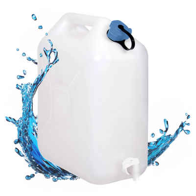 Spetebo Wassertank Kunststoff Wasserkanister mit Zapfhahn - 20 L (Packung, 1 St., 1 tlg), Tragbarer Wassertank für Camping und Reise
