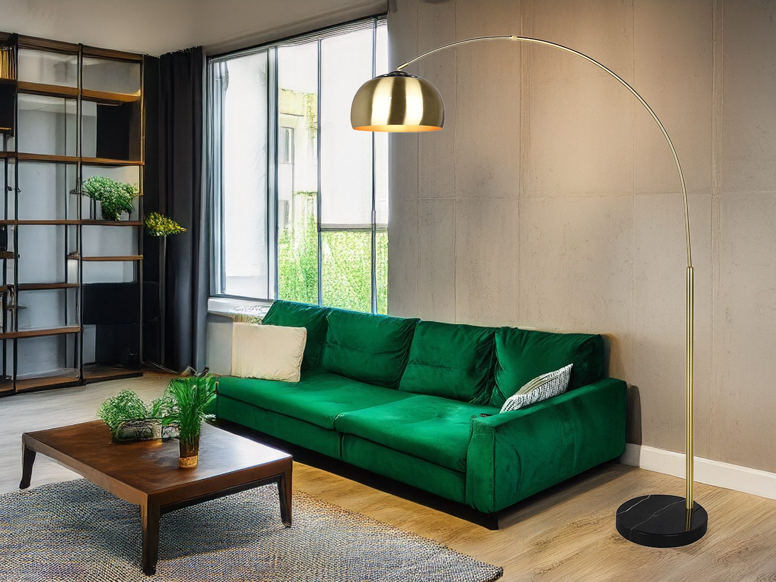 TRIO Leuchten LED Bogenlampe, Dimmfunktion, LED wechselbar, Warmweiß, große günstig online kaufen