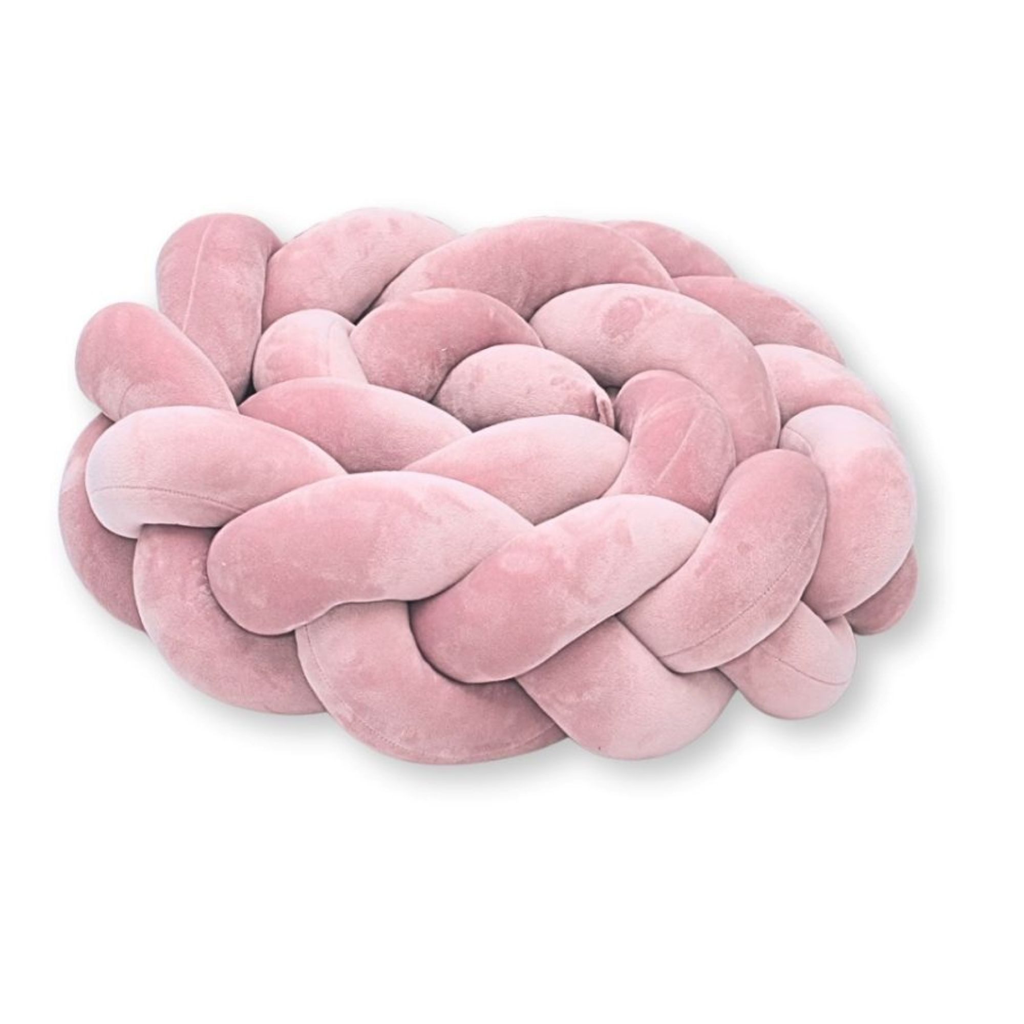 LuMali Nestchenschlange Bettschlange geflochten 210cm Nestchen Bettumrandung Babybett Zopf, Stillkissen Seitenschläfer Velour weich hypoallergen Pastellfarben