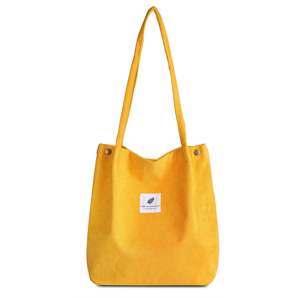 Zaewry Schultertasche Shopper Tasche Damen Groß Cord Tasche Tote Bag Strandtasche, für College Schule Arbeit Reisen Einkaufen