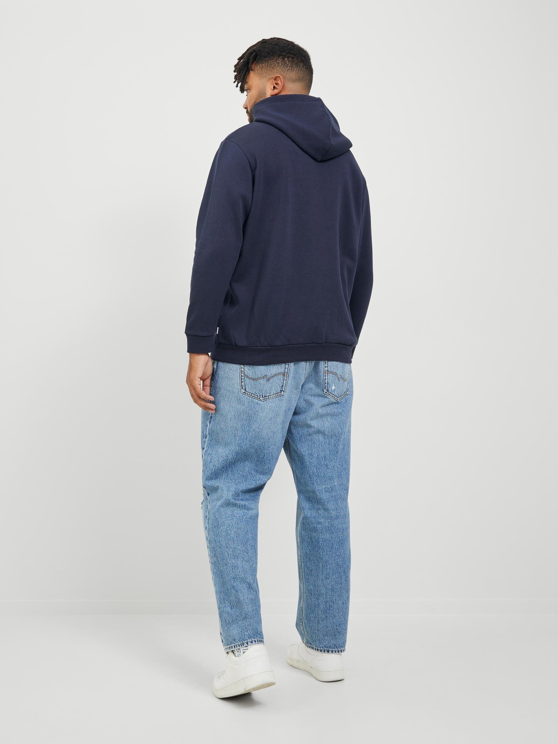 Jack & Jones PlusSize Kapuzensweatshirt JJEBRADLEY SWEAT HOOD NOOS PLS mit Rippbündchen