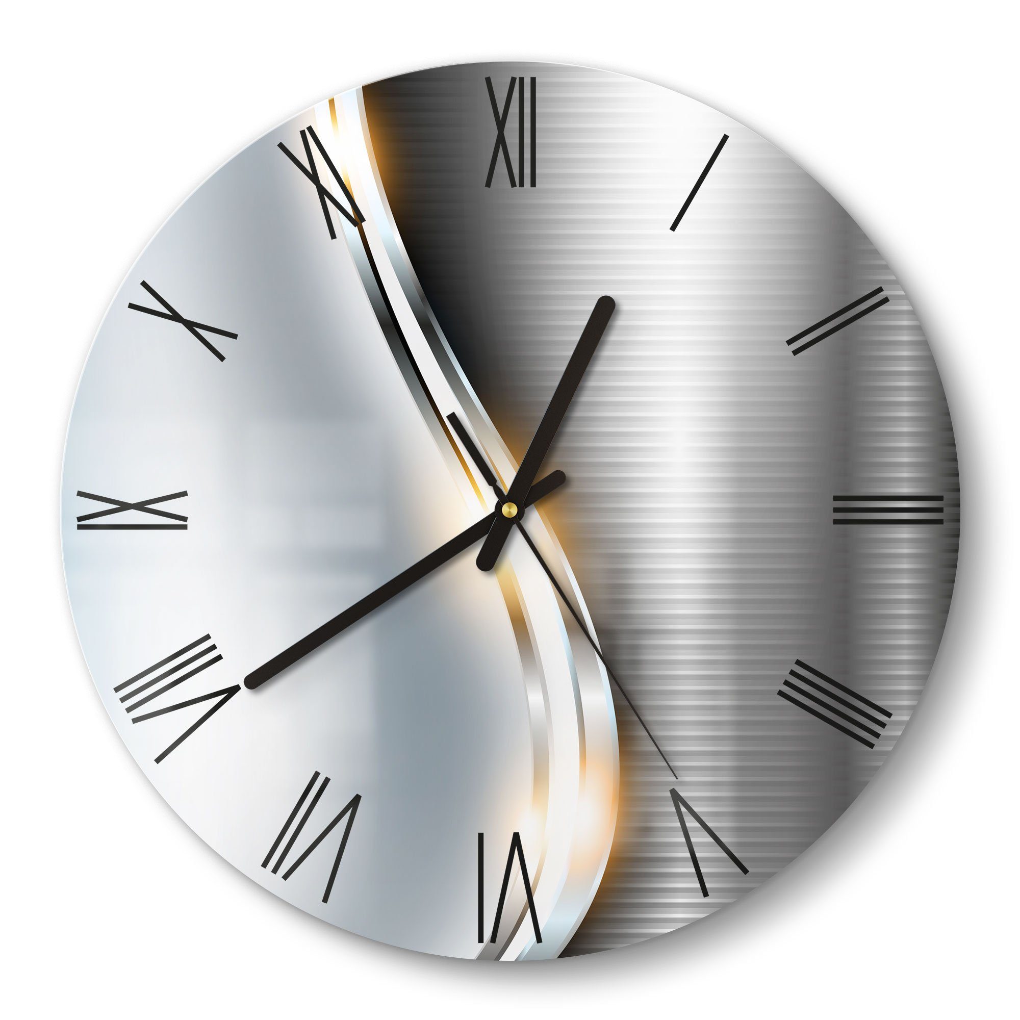 DEQORI Wanduhr 'Elegantes Vektordesign' (Glas Glasuhr günstig online kaufen