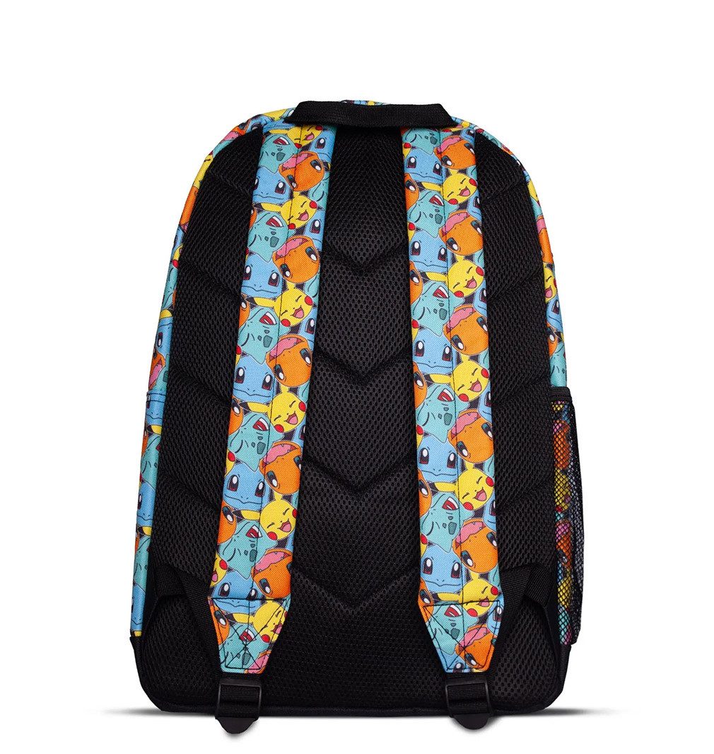 POKÉMON Rucksack Gen 1 Starters, Schiggy Bisasam Glumanda Pikachu