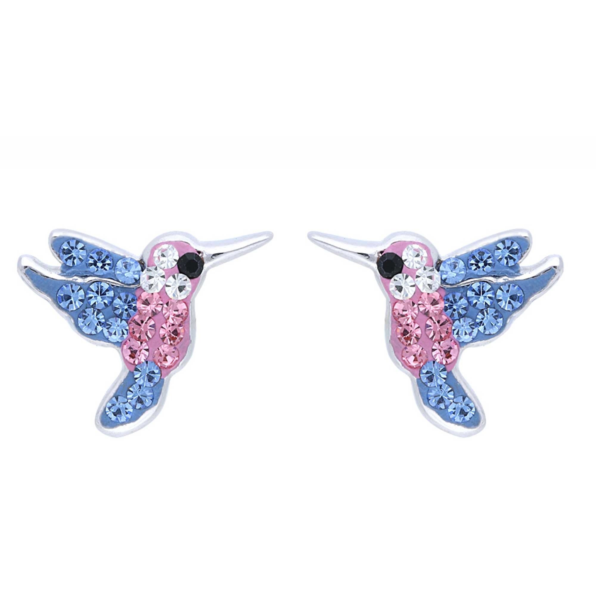 schmuck23 Ohrstecker-Set Kinder Ohrringe Kolibri 925 Silber, Sterling Silber