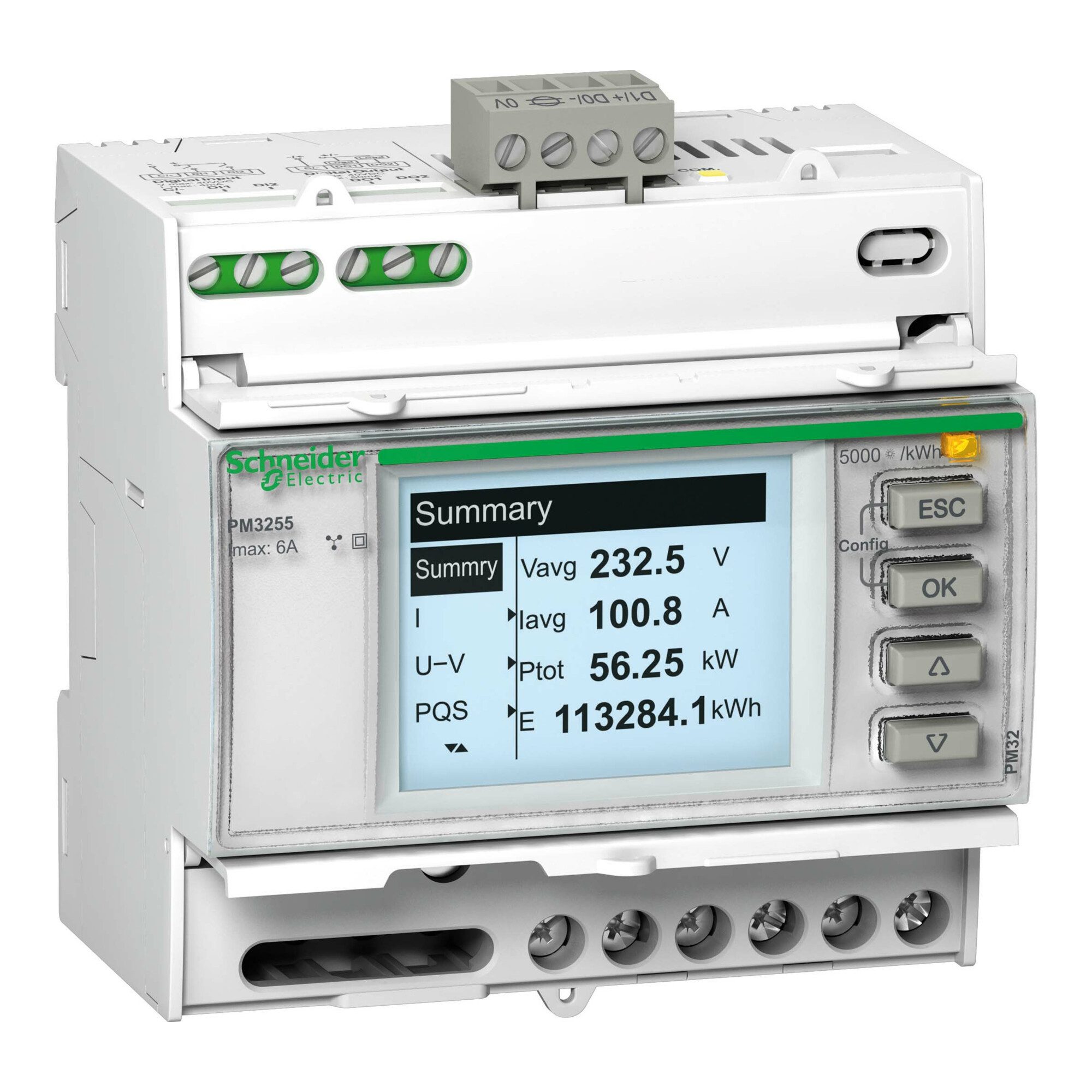 Schneider Electric Schichtdickenmessgerät Schneider Electric Messgerät Modbus METSEPM3255
