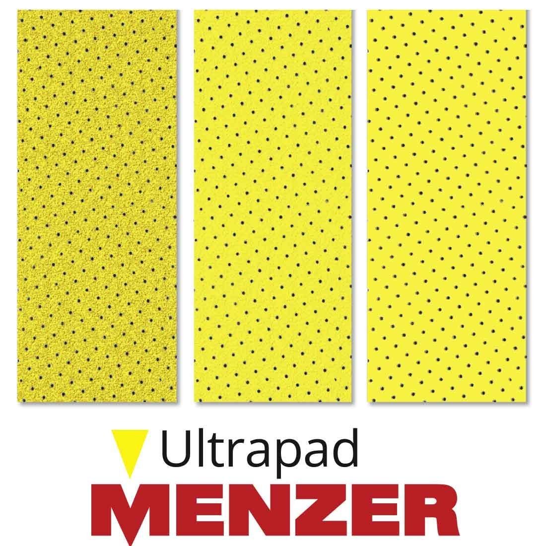 MENZER Schleifscheibe Ø 115 mm Multiloch Klett-Schleifscheiben für Exzenterschleifer, Weißes Edelkorund, 25 Stk., K80