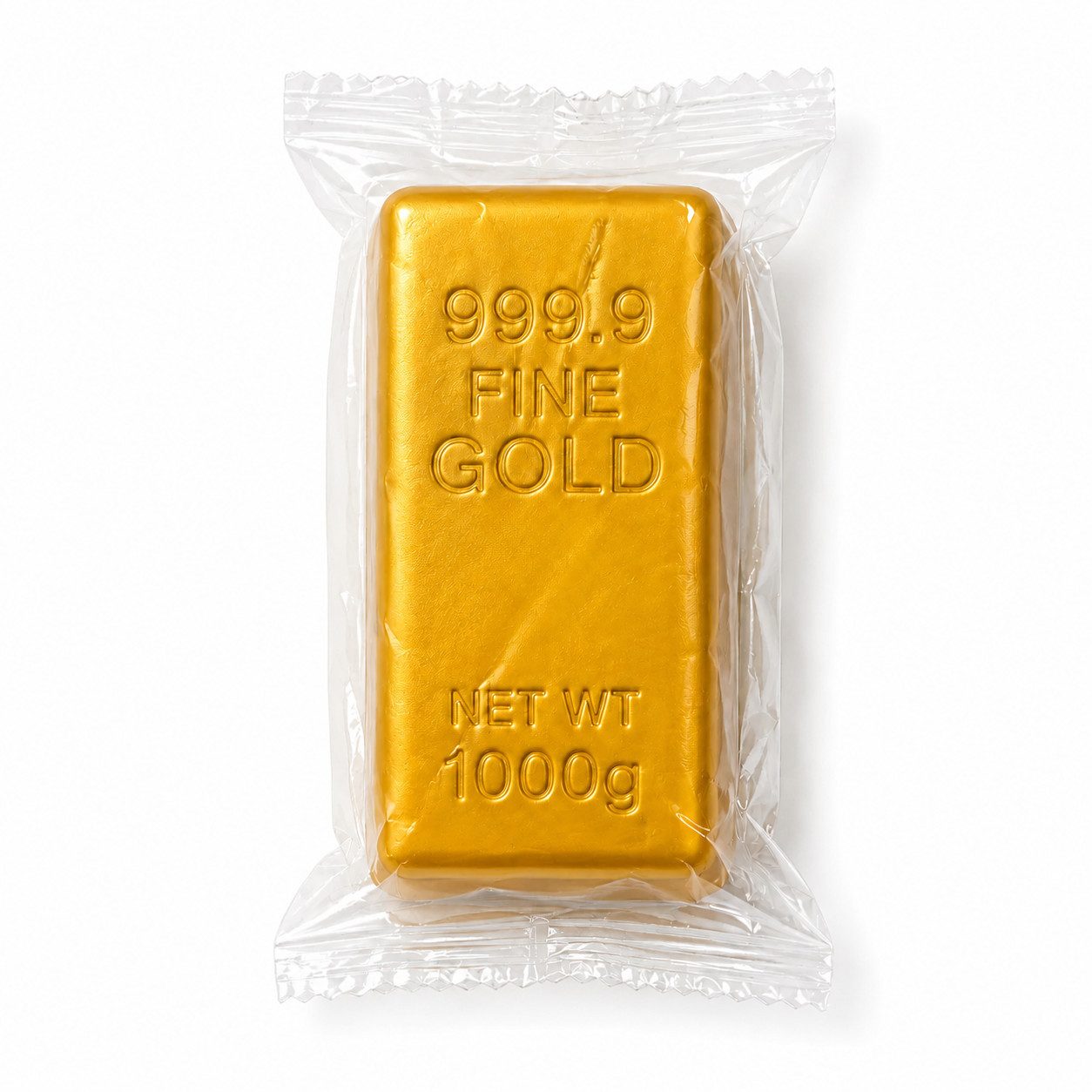 Candy & Bar Greifling Goldbarren Squishy – weiches Quetschspielzeug in Gold-Optik
