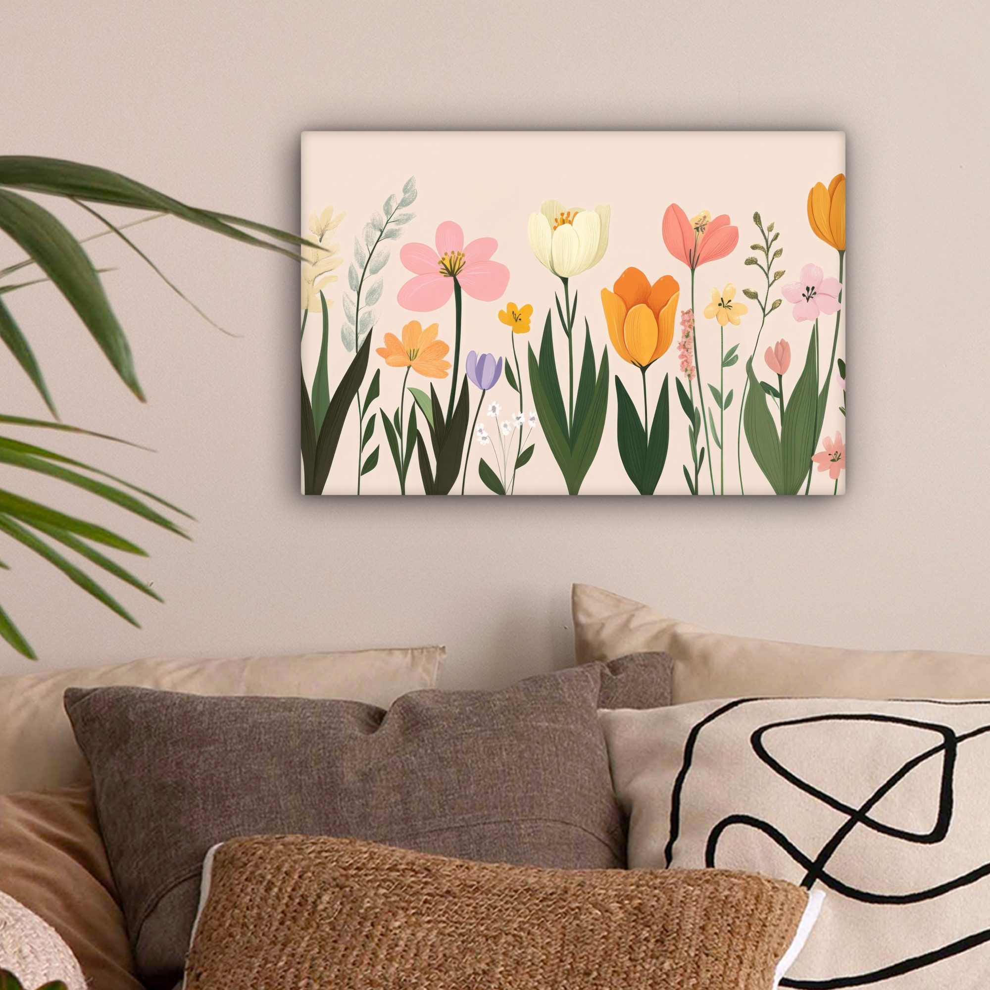 OneMillionCanvasses® Leinwandbild Pastelltöne - Blumen - günstig online kaufen