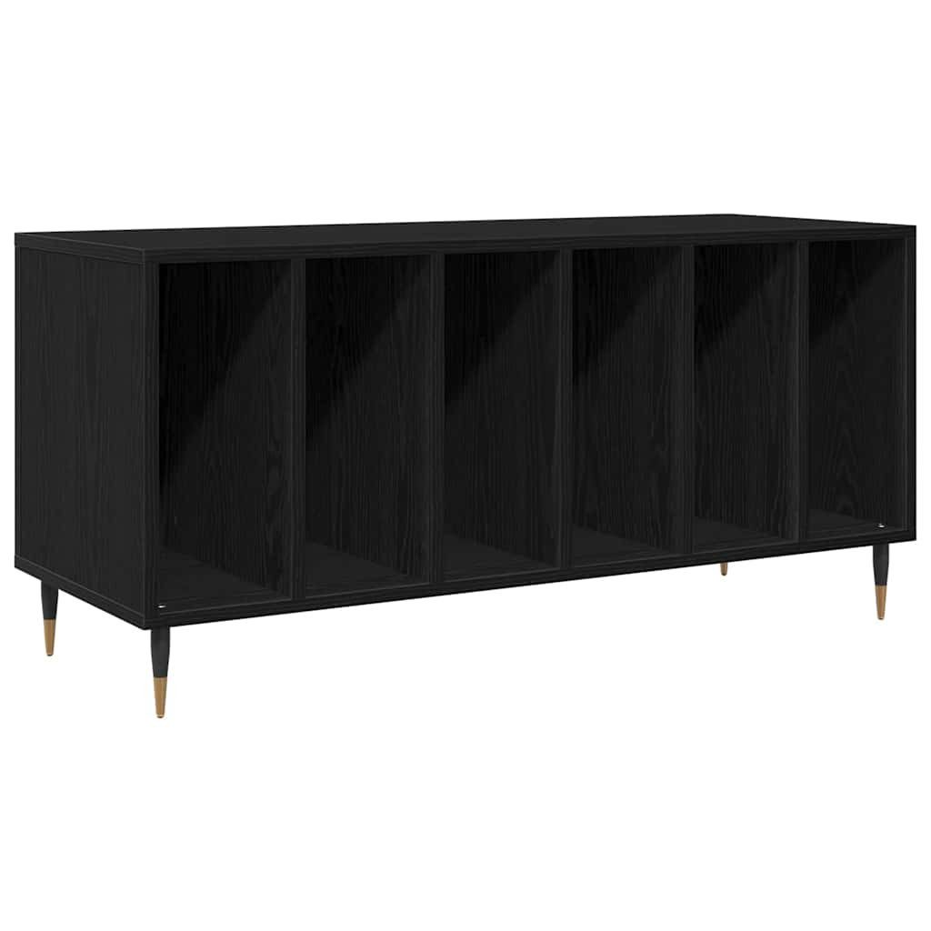 vidaXL Lowboard Schallplattenschrank Schwarz Eichen-Optik 100 x 38 x 48 cm (1 St)