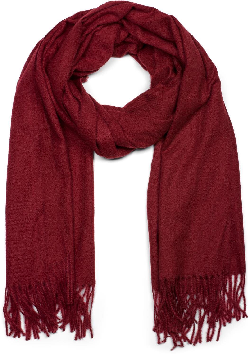 styleBREAKER Modeschal Weicher Schal Uni mit Fransen, (1-St)