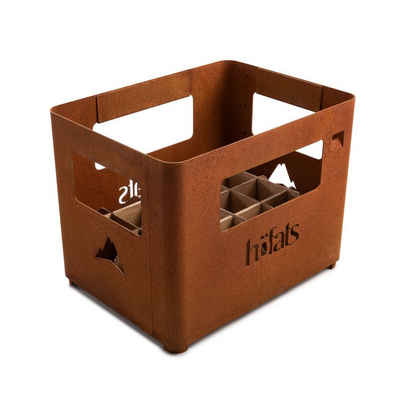 höfats Feuerkorb »BEER BOX«, (Feuerkorb rostig), 38 × 28 × 30 cm, Cortenstahl